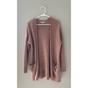American Eagle Pink Cardigan Sweater Small